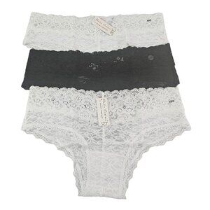 Undie Couture By Lauren Copeland Women’s Lace Hipster Panties Set of 3 - XS-SM